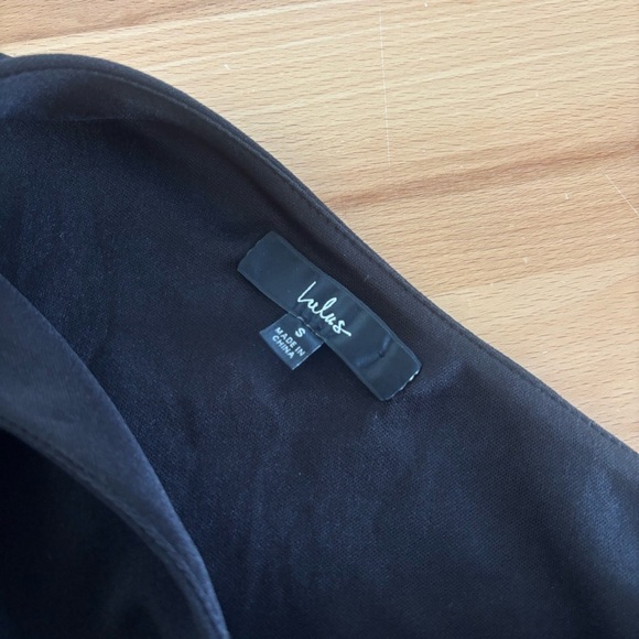 Lulu’s women’s size small black corset fitted knee length one shoulder dress - Picture 7 of 7